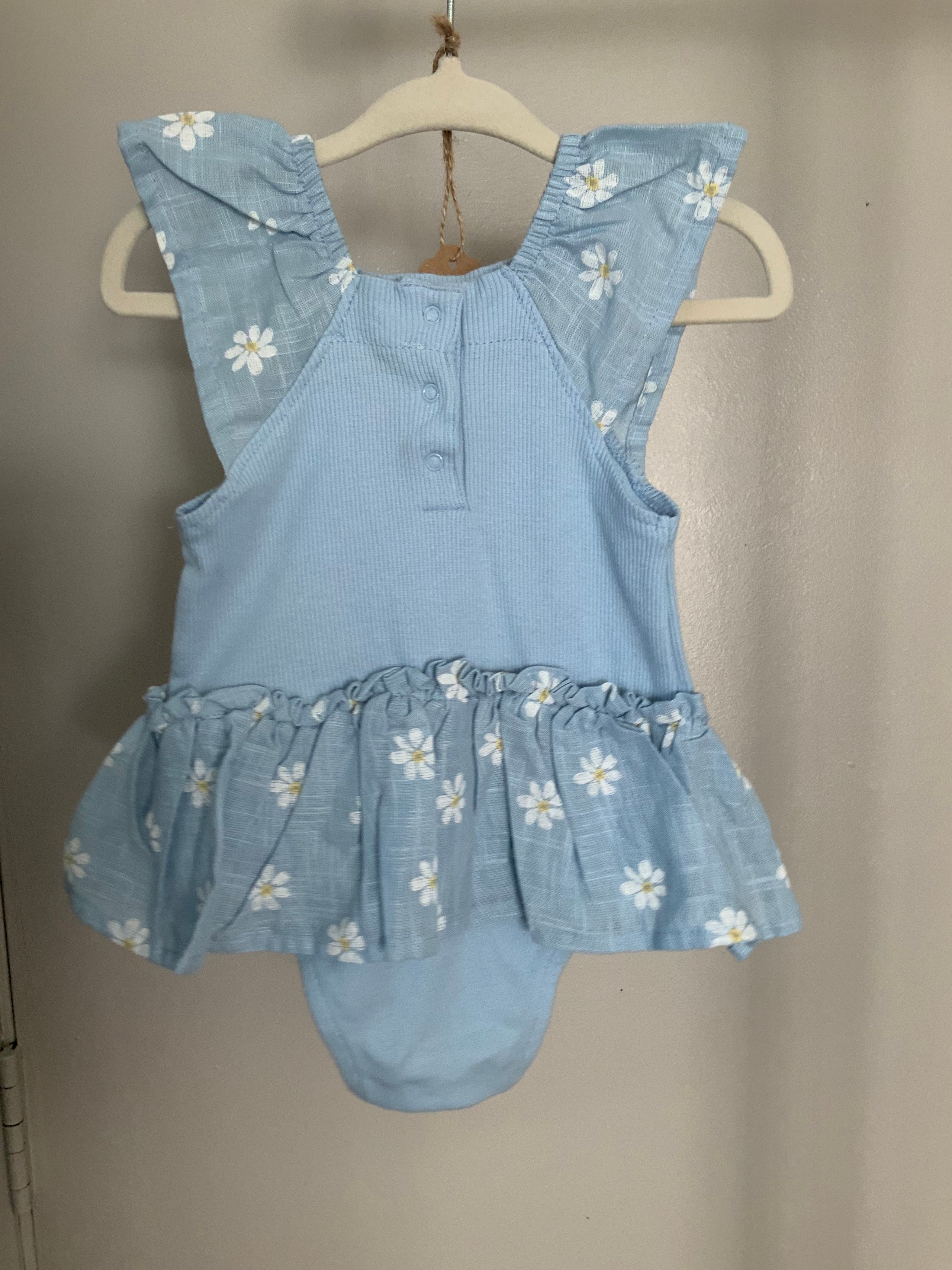 Jessica Simpson Girls Baby Blue Romper Size 12M